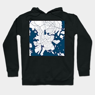 Kopie von Kopie von Kopie von Kopie von Kopie von Kopie von Kopie von Kopie von Lisbon map city map poster - modern gift with city map in dark blue Hoodie